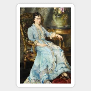 Portrait of Catherine Dolgorukov by Konstantin Makovsky Magnet